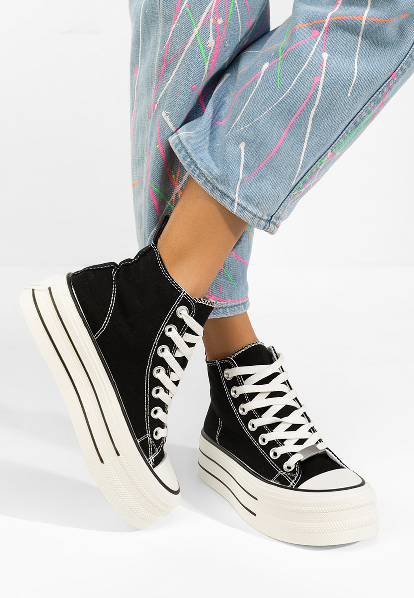 Czarne trampki na platformie Kimala V3