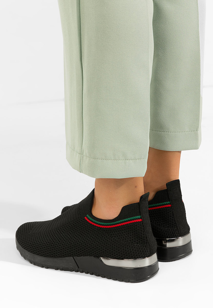 Czarne sneakersy damskie Dorima