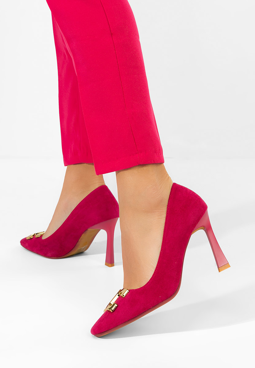 Różowe czółenka na szpilce Cenia