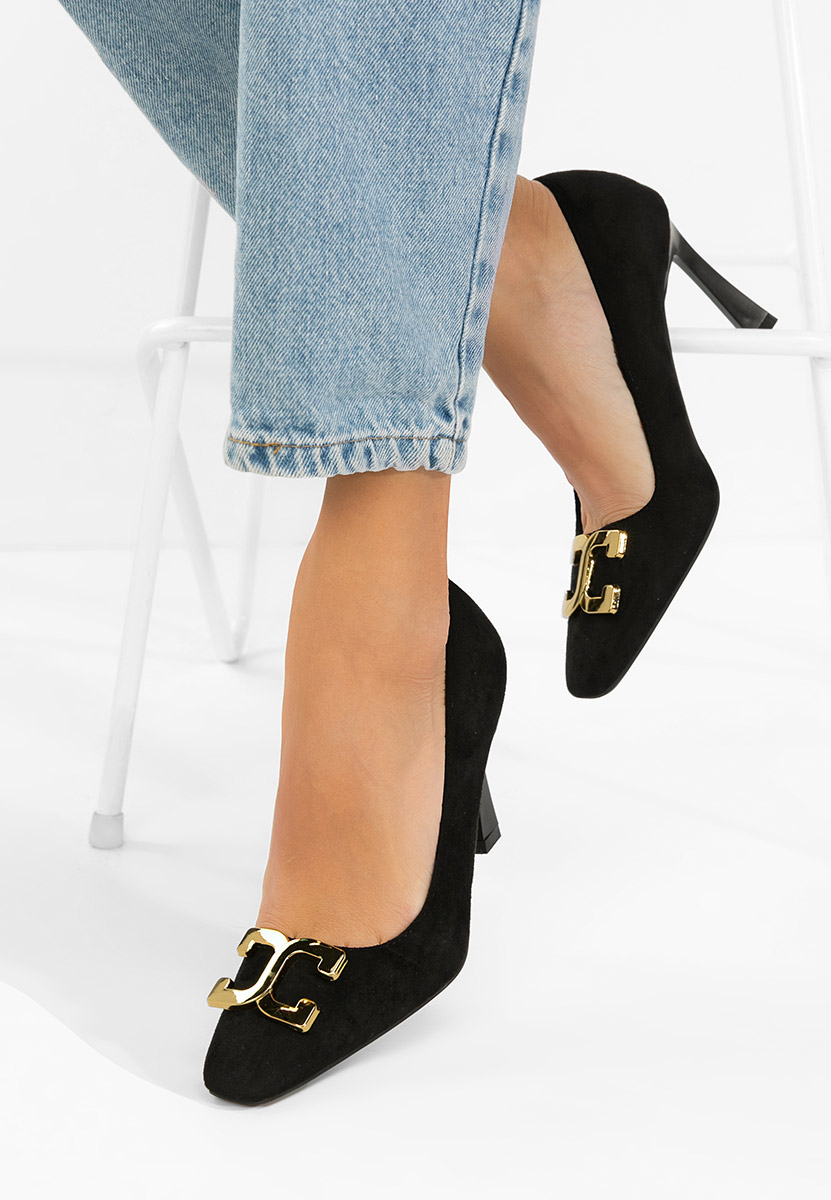 Czarne czółenka na szpilce Cenia