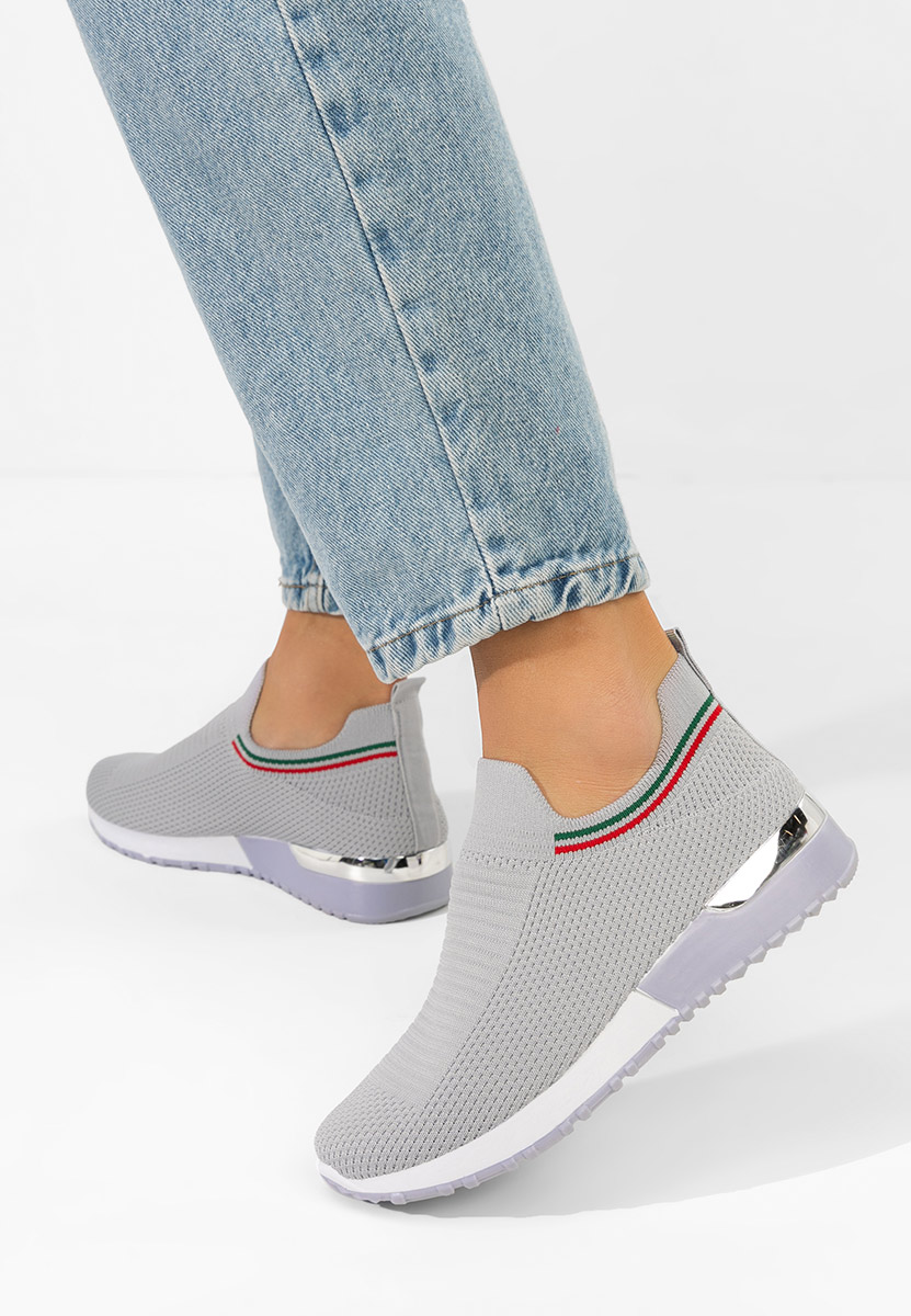 Szare sneakersy damskie Dorima