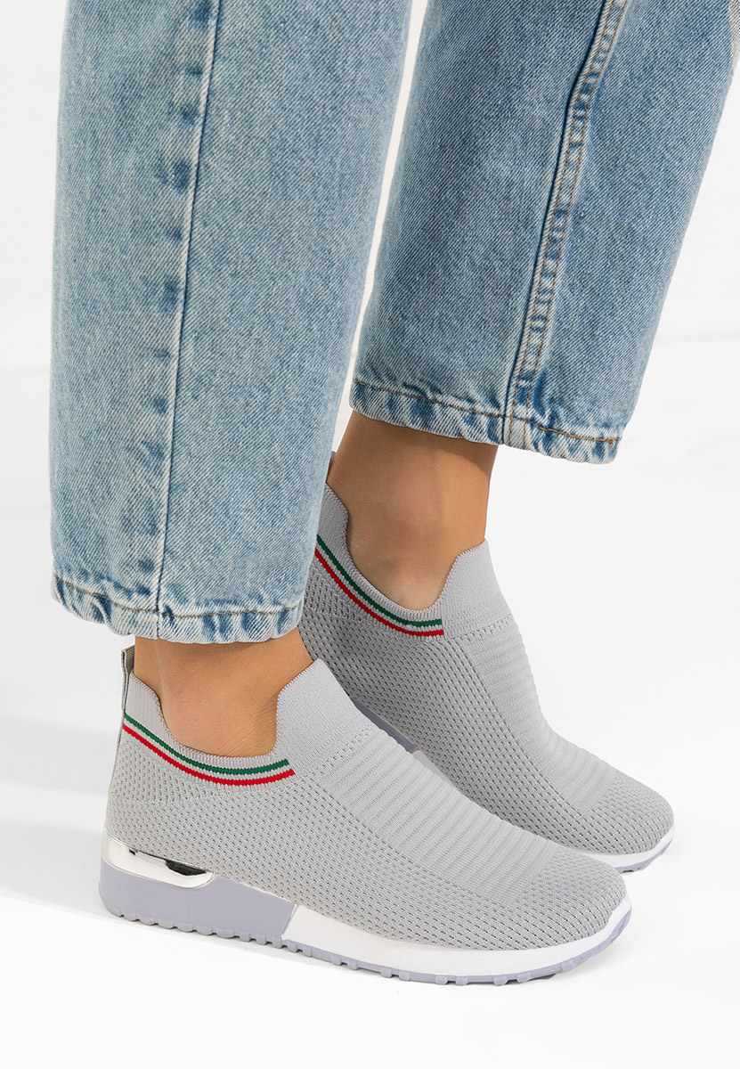 Szare sneakersy damskie Dorima