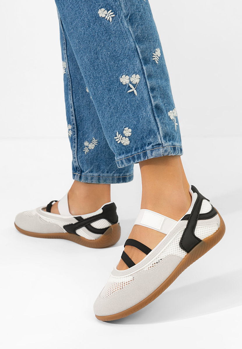 Szare baleriny sportowe Denilia