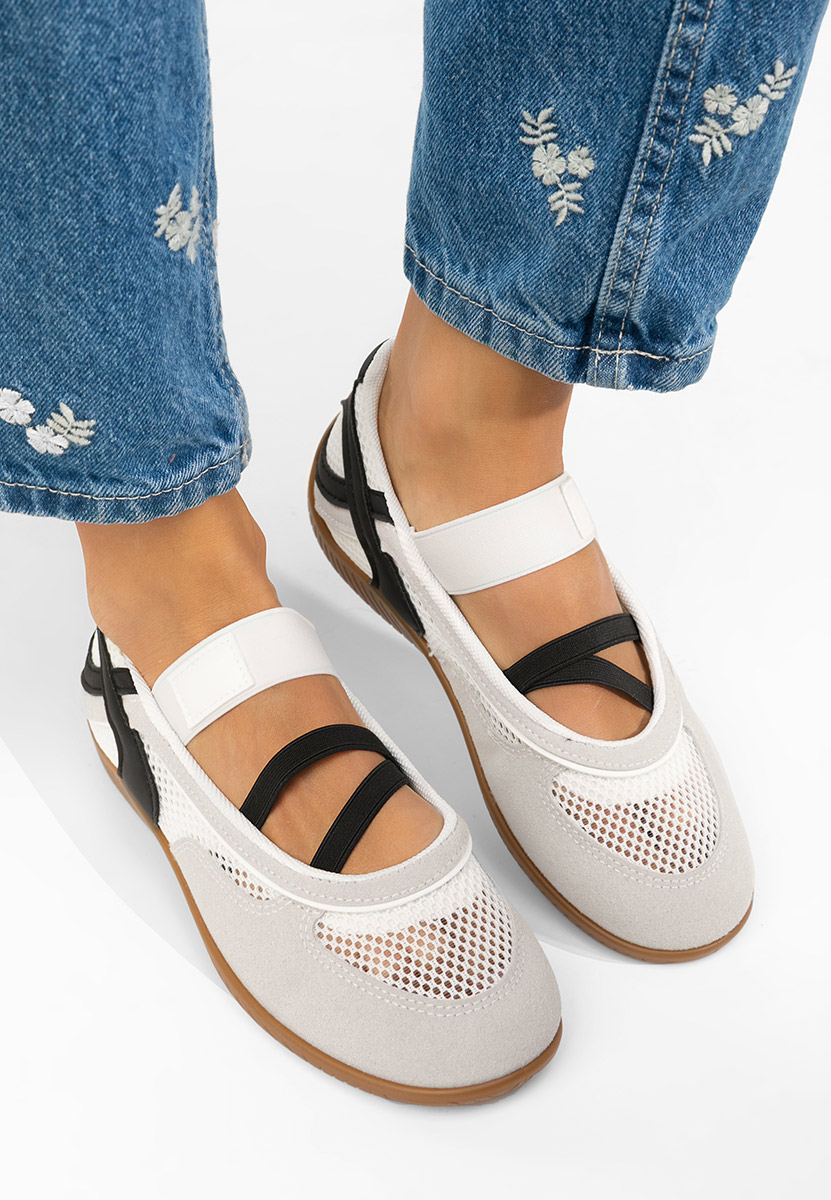 Szare baleriny sportowe Denilia