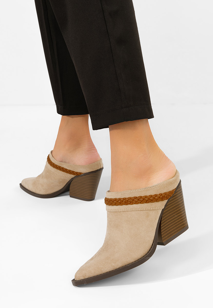 Khaki drewniaki Marlenia