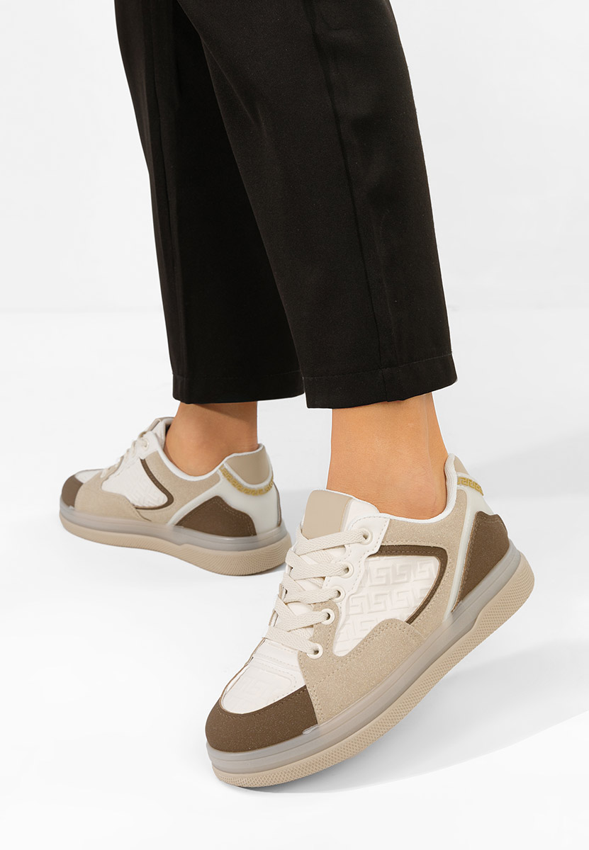 Brązowe sneakersy damskie Seraia