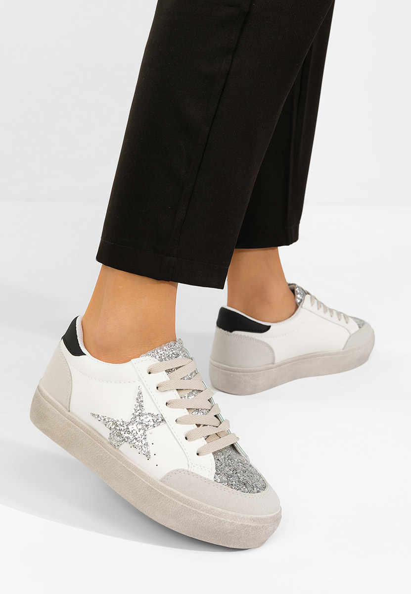 Białe sneakersy damskie Steliama