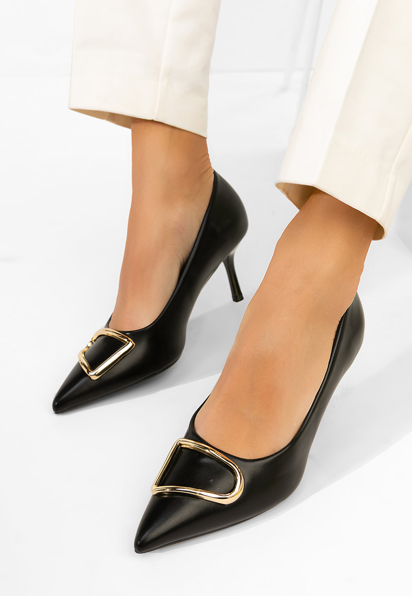 Czarne czółenka na szpilce Cecinia