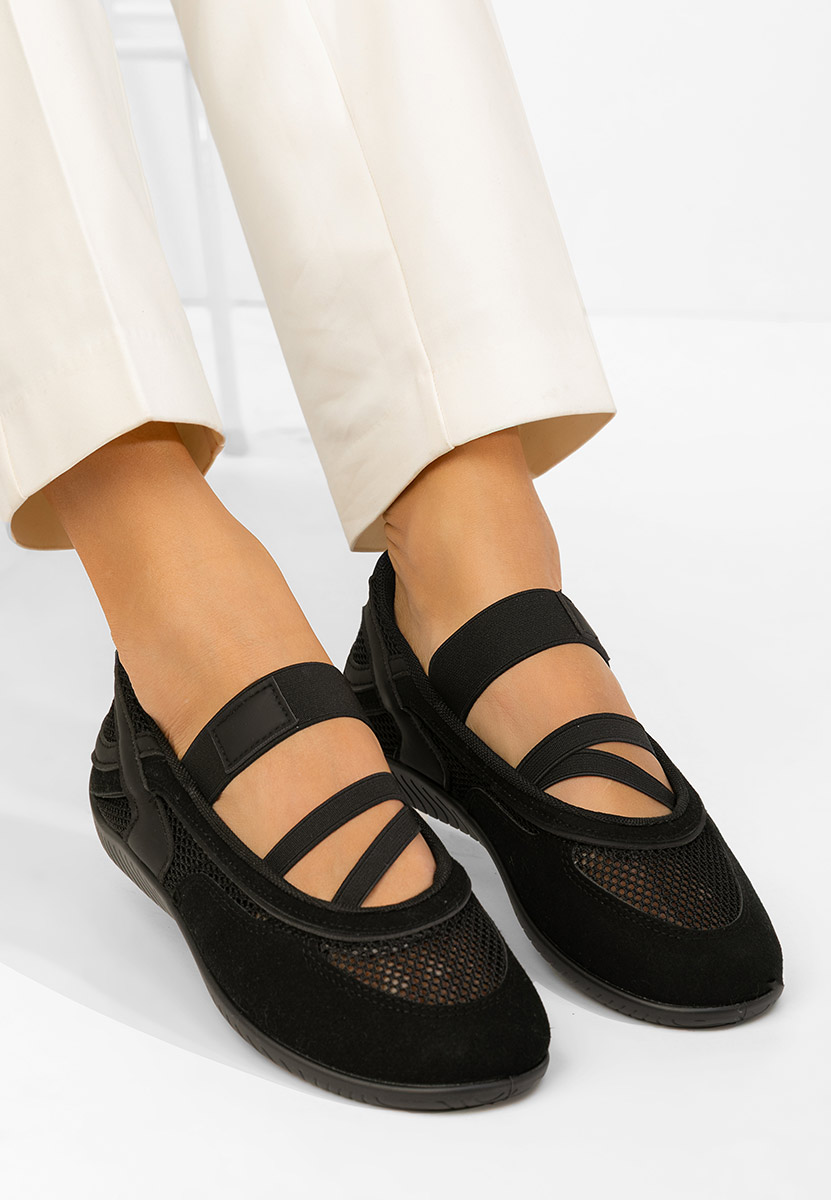 Czarne baleriny sportowe Denilia