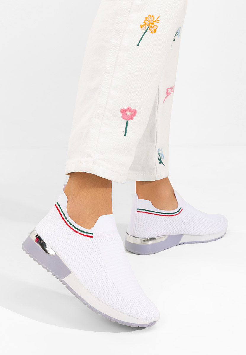 Białe sneakersy damskie Dorima