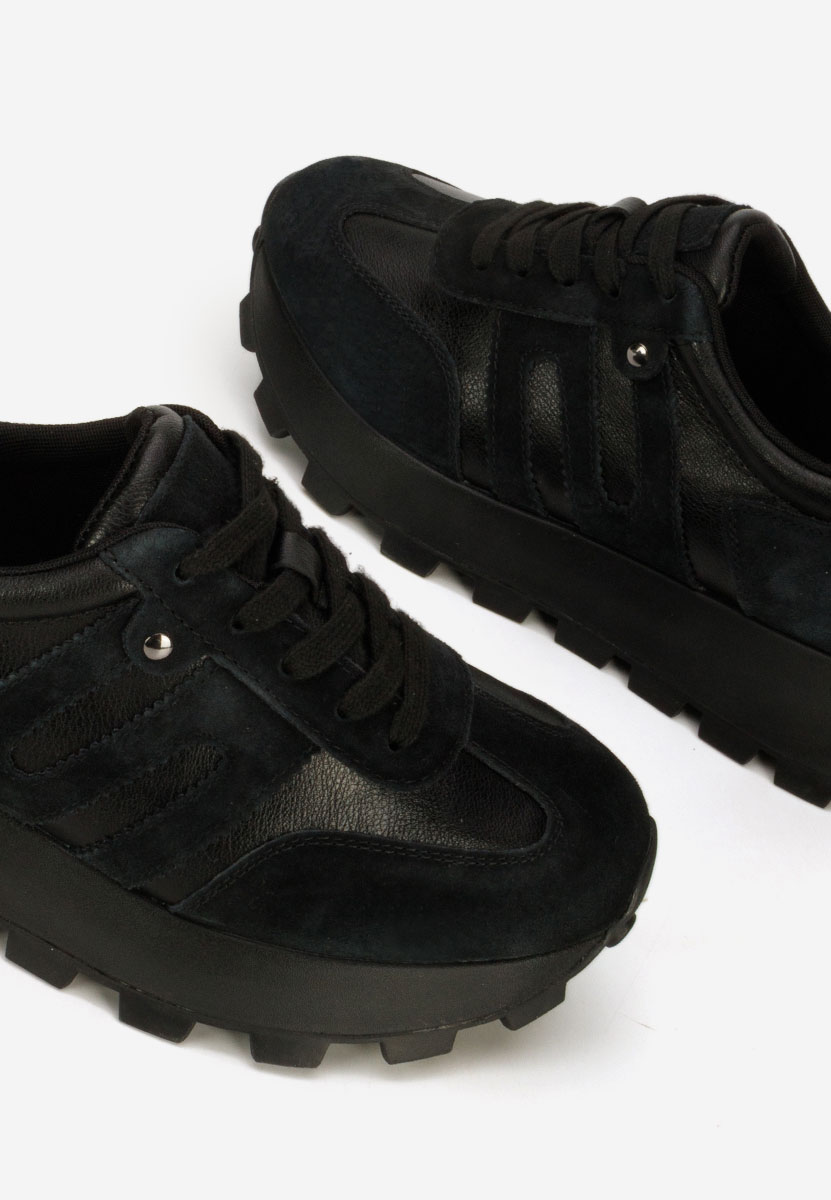 Czarne sneakersy damskie Naturală Jomelia V2