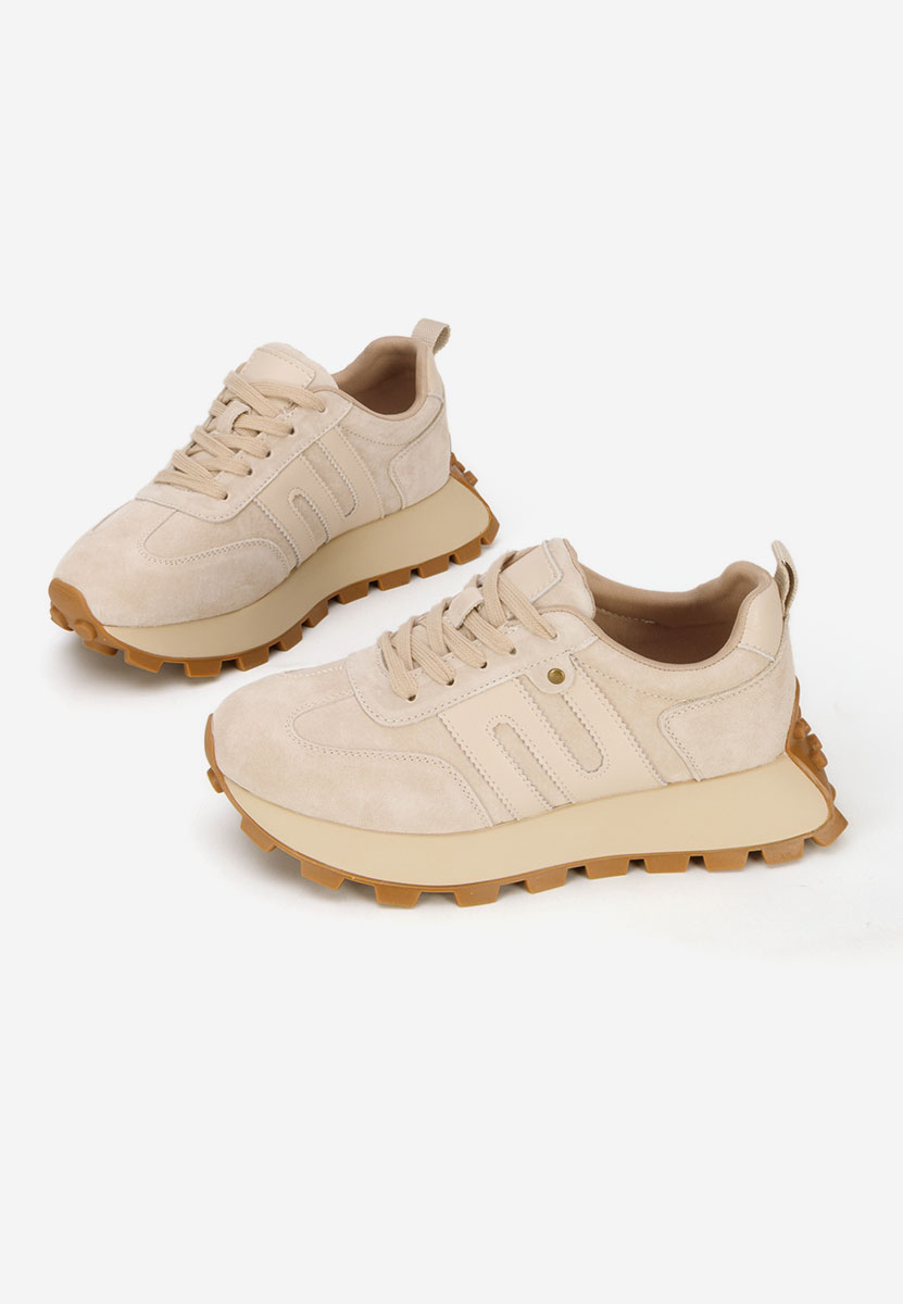 Beżowe sneakersy damskie Naturală Jomelia V2