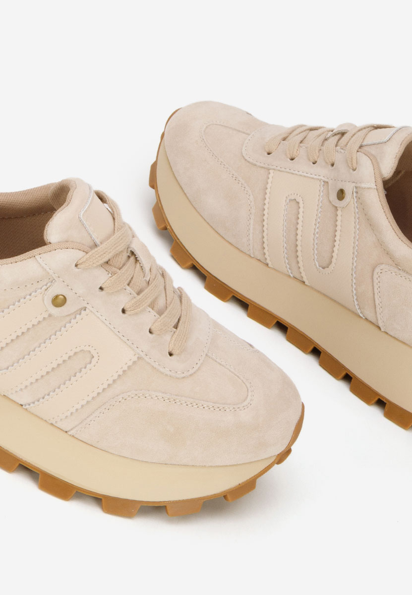 Beżowe sneakersy damskie Naturală Jomelia V2