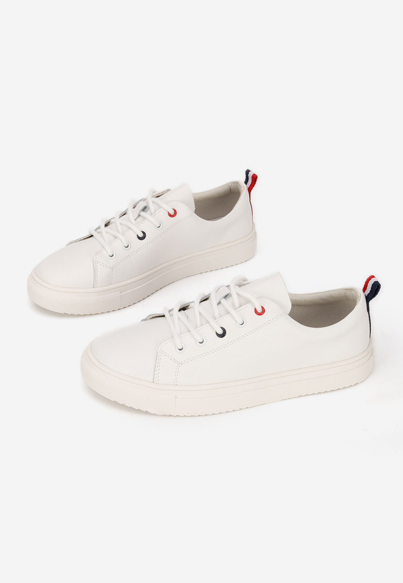 Białe półbuty damskie skórzane Cataleia