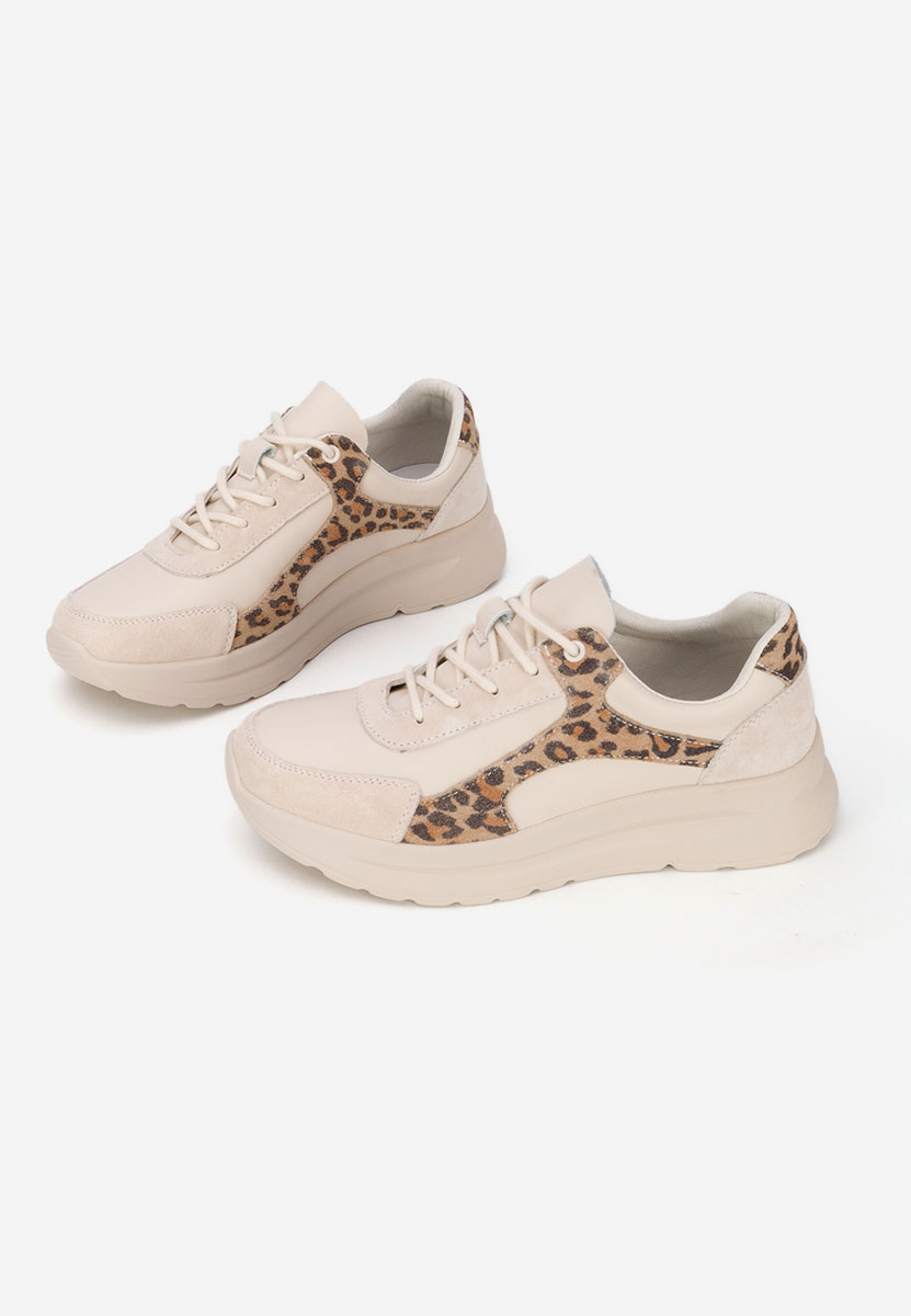 Beżowe sneakersy damskie Arkania