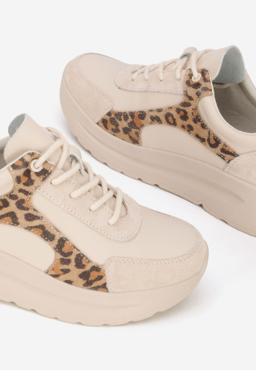 Beżowe sneakersy damskie Arkania
