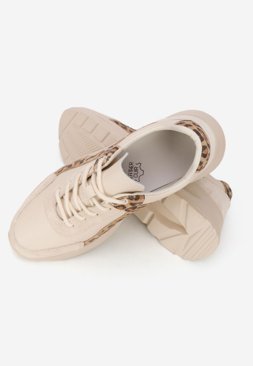 Beżowe sneakersy damskie Arkania