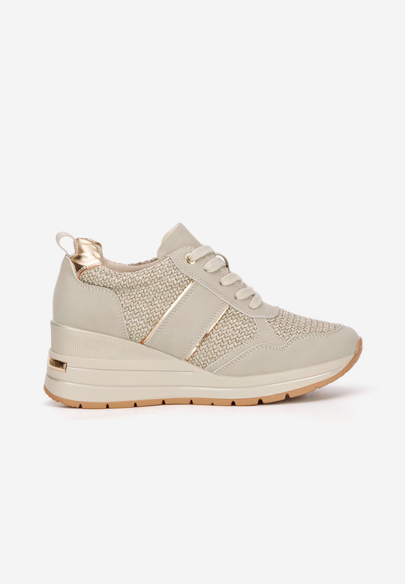 Zielone sneakersy na koturnie Izadora