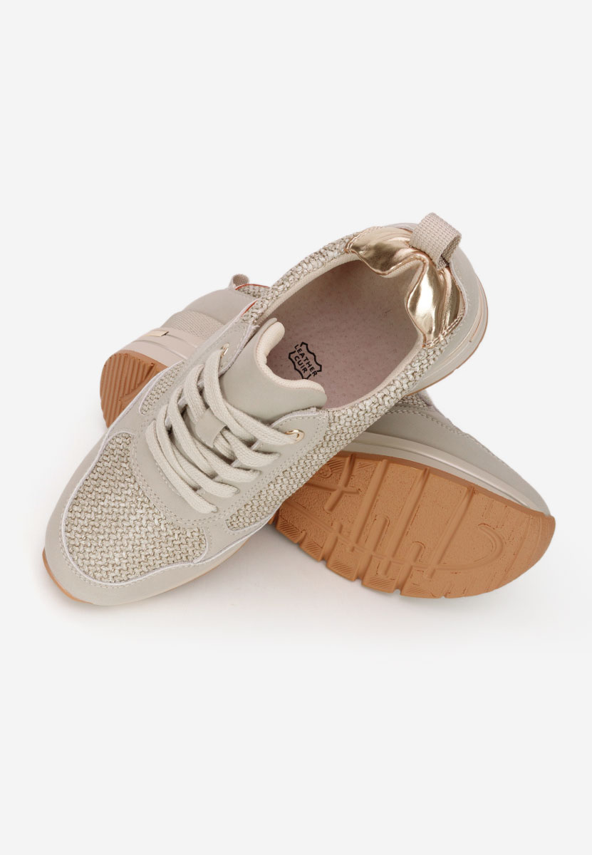 Zielone sneakersy na koturnie Izadora