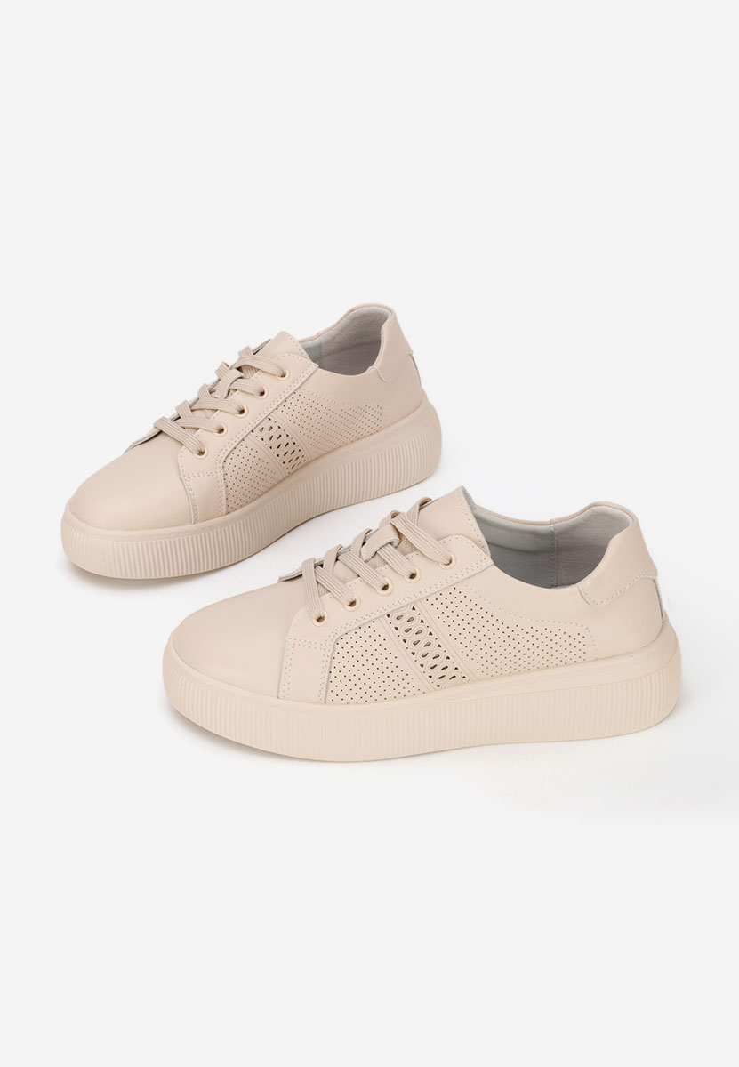 Beżowe sneakersy damskie Ofilia