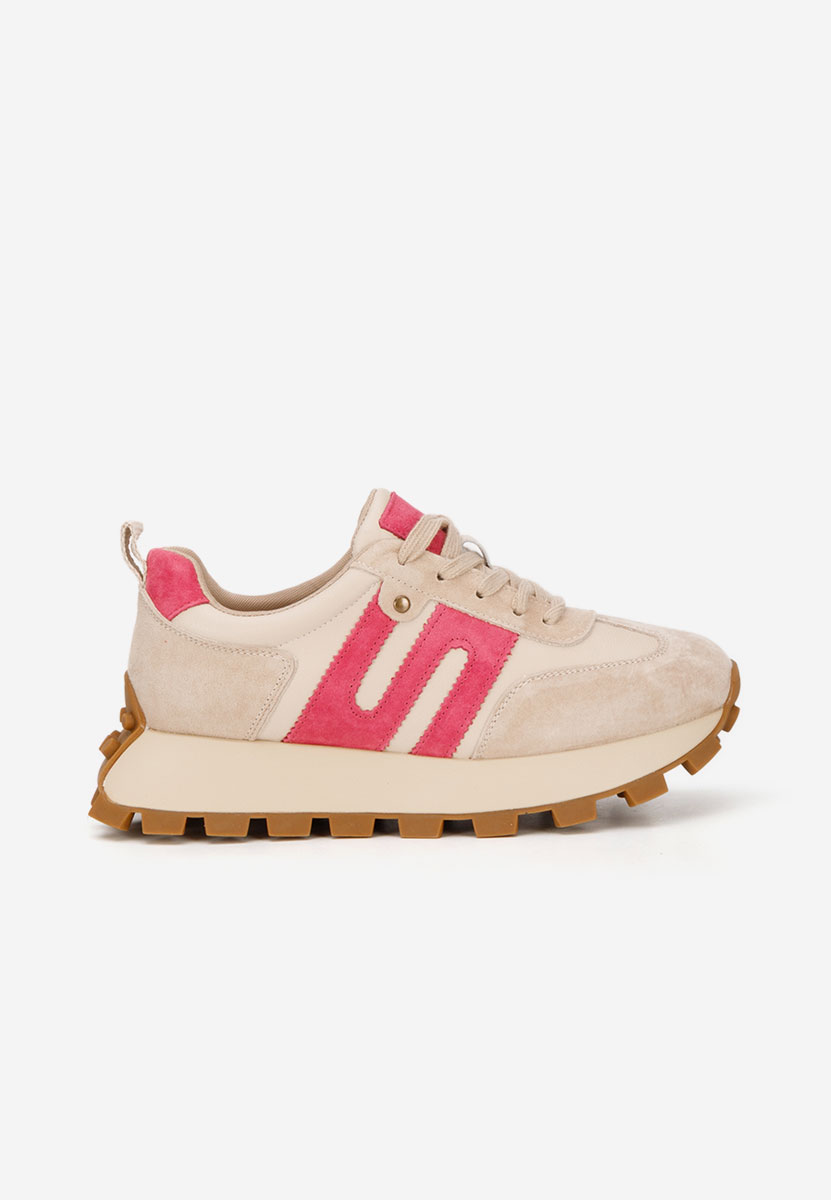 Beżowe sneakersy damskie Naturală Jomelia