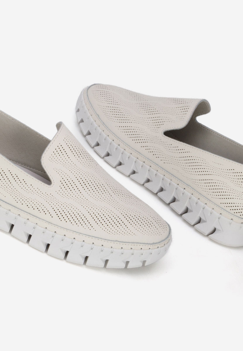 Beżowe espadryle skórzane Jolina