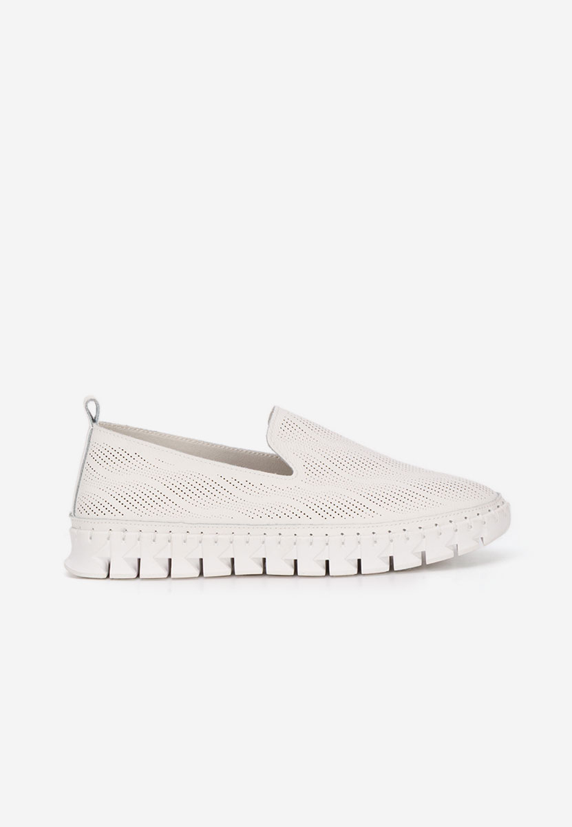 Białe espadryle skórzane Jolina