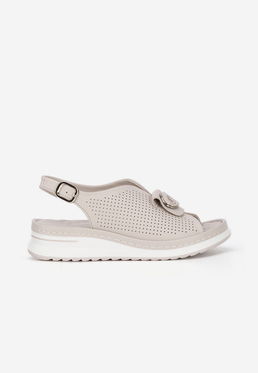 Szare sandały skórzane Calora