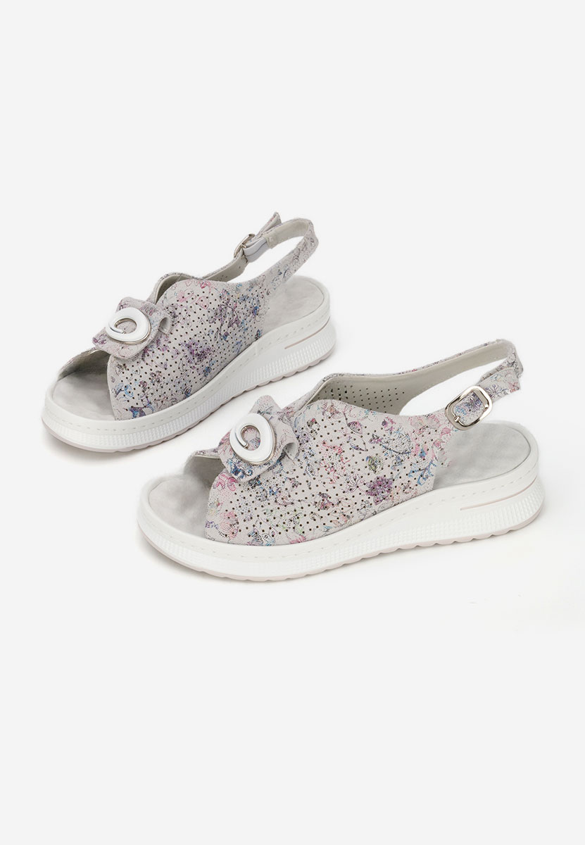 Wielokolorowy sandały skórzane Calora