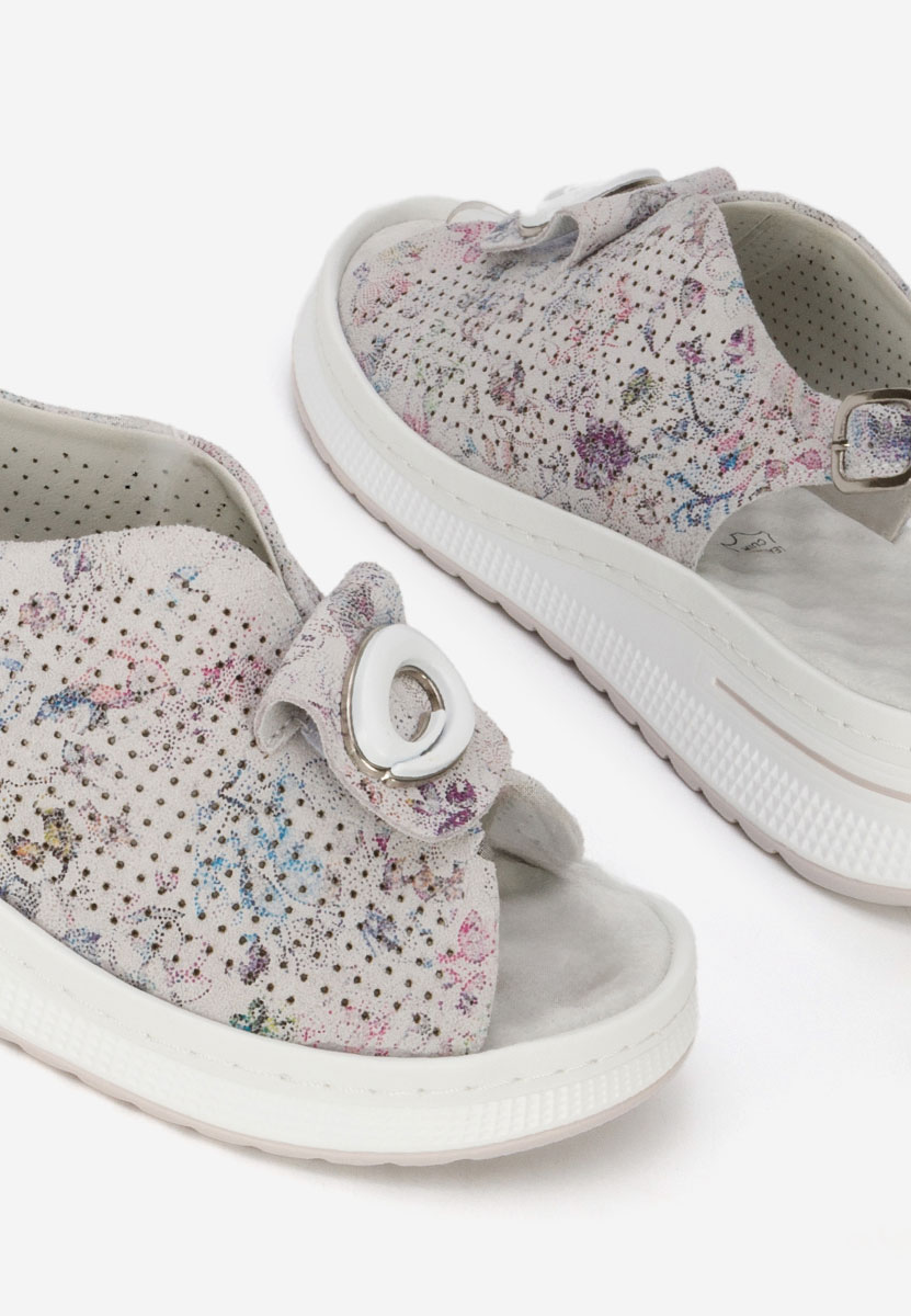 Wielokolorowy sandały skórzane Calora