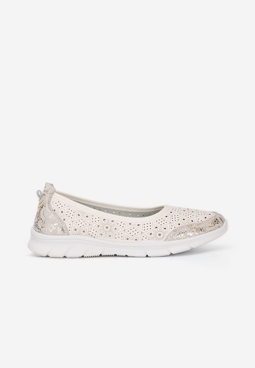 Białe espadryle skórzane Giustina