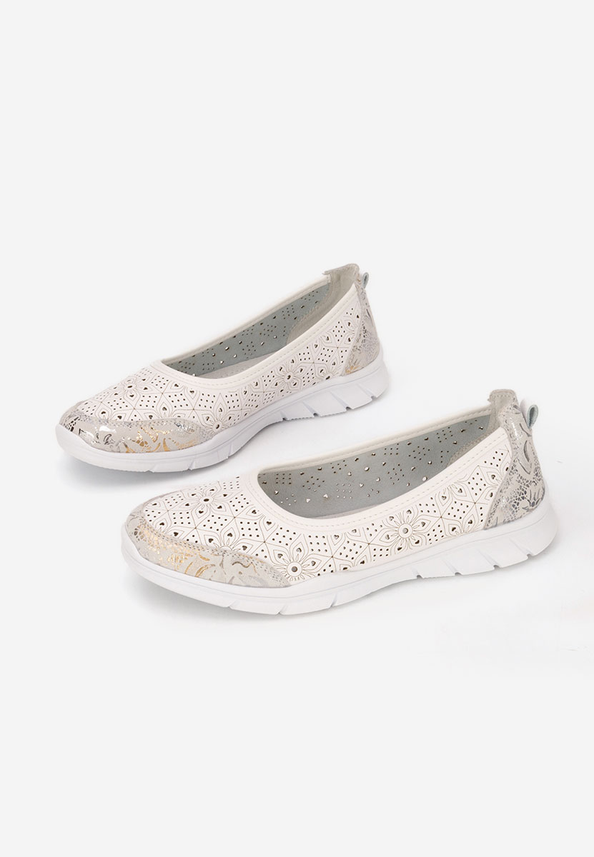 Białe espadryle skórzane Giustina