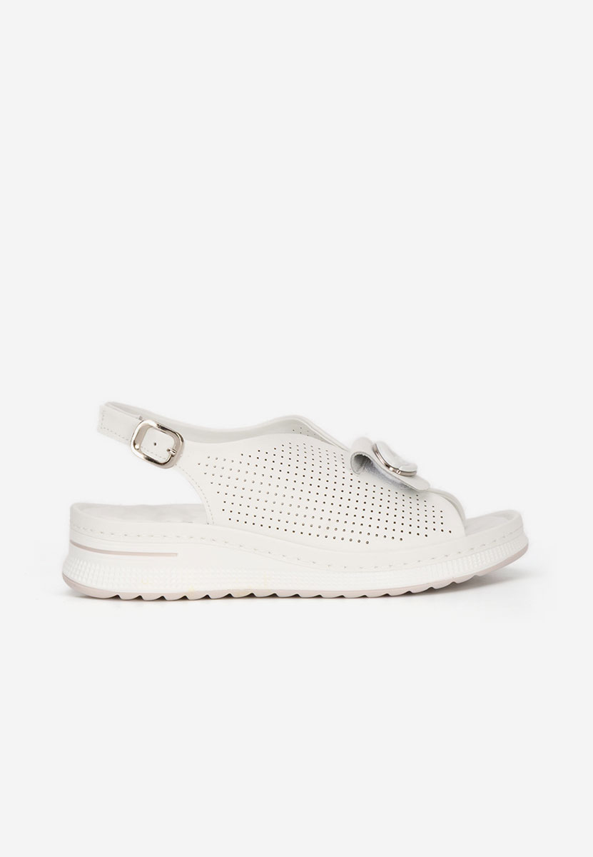 Białe sandały skórzane Calora