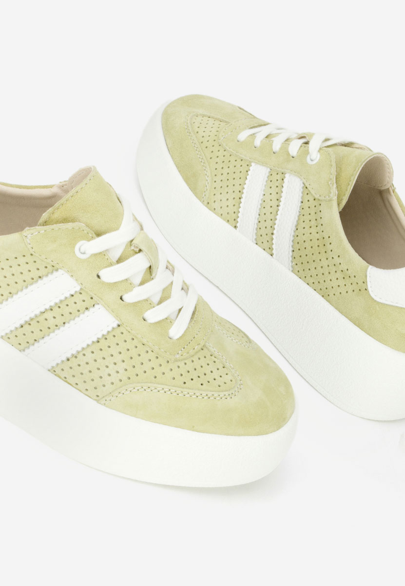 Zielone sneakersy damskie Jiustina