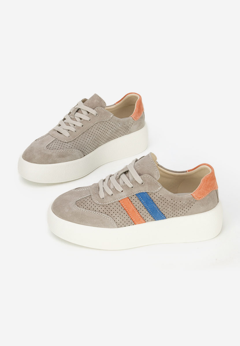 Szare sneakersy damskie Jiustina