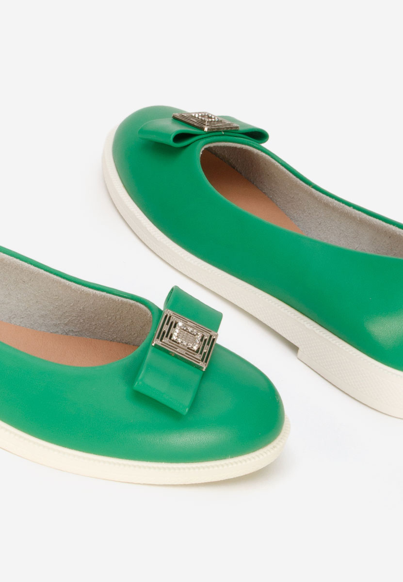Zielone baleriny damskie Sidiona