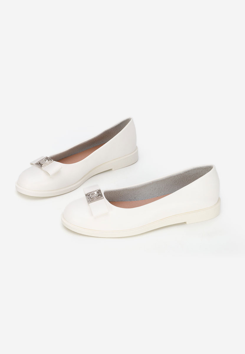 Białe baleriny damskie Sidiona