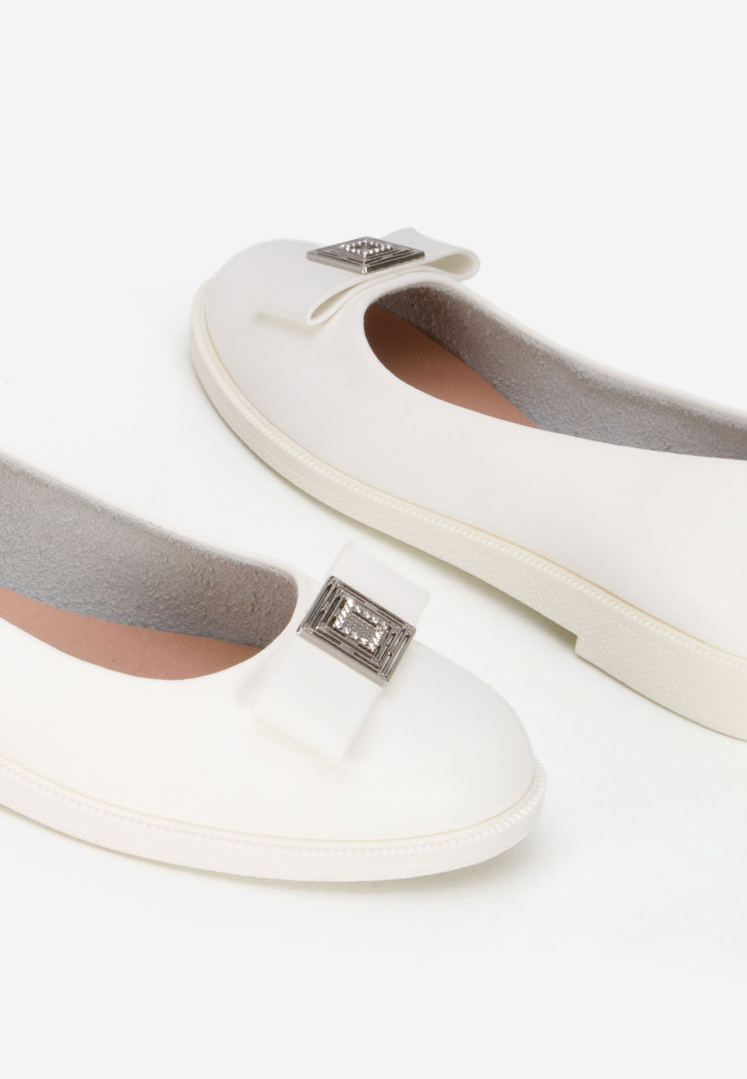 Białe baleriny damskie Sidiona