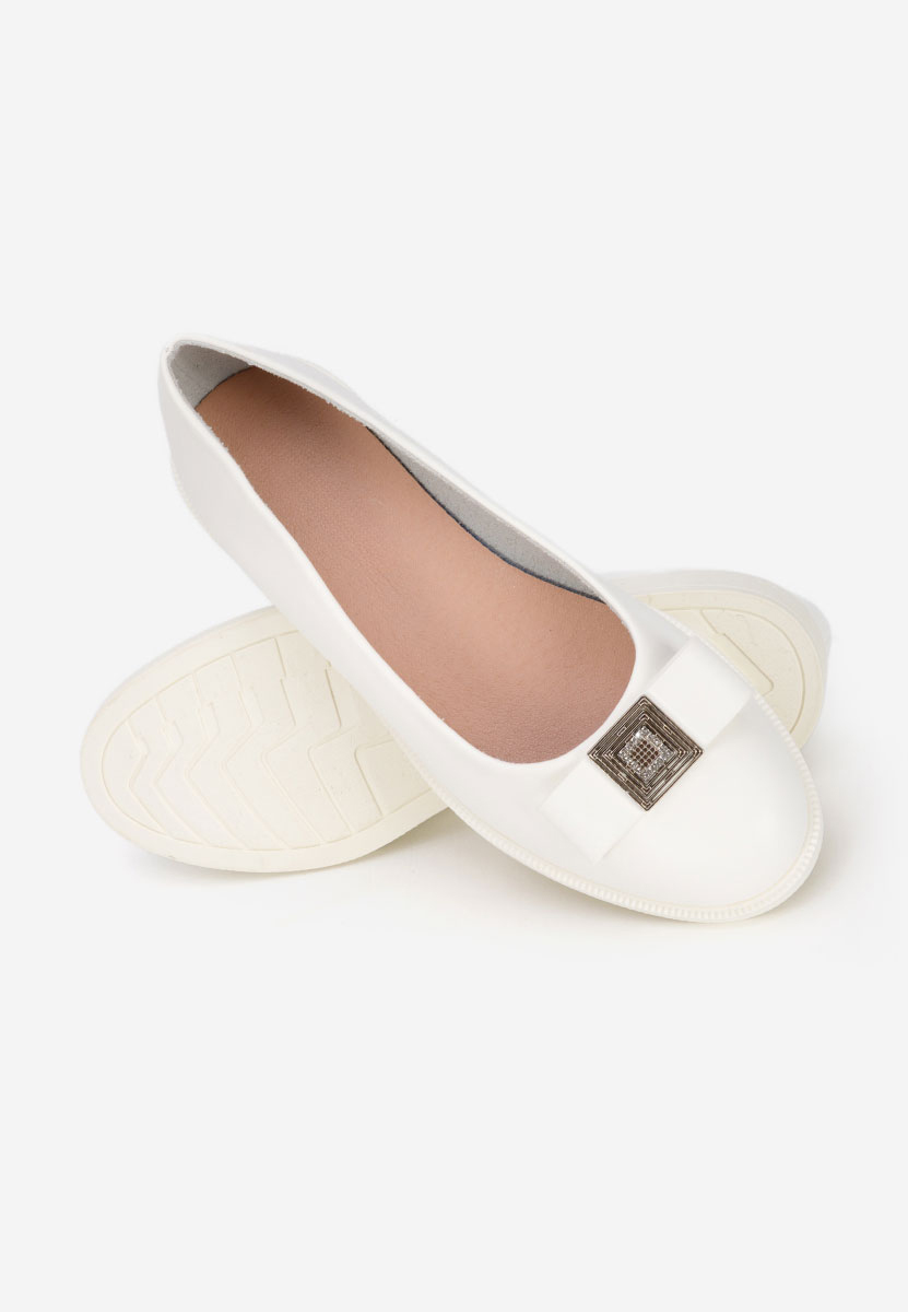 Białe baleriny damskie Sidiona