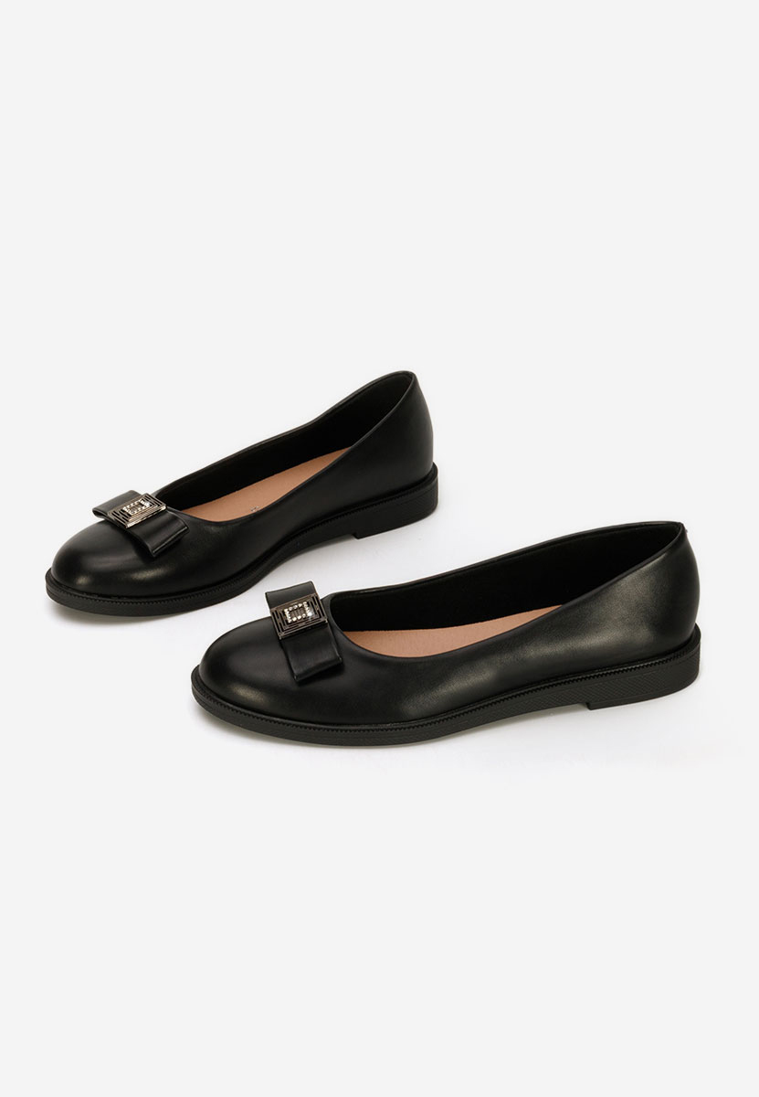 Czarne baleriny damskie Sidiona