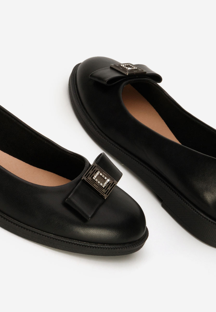 Czarne baleriny damskie Sidiona