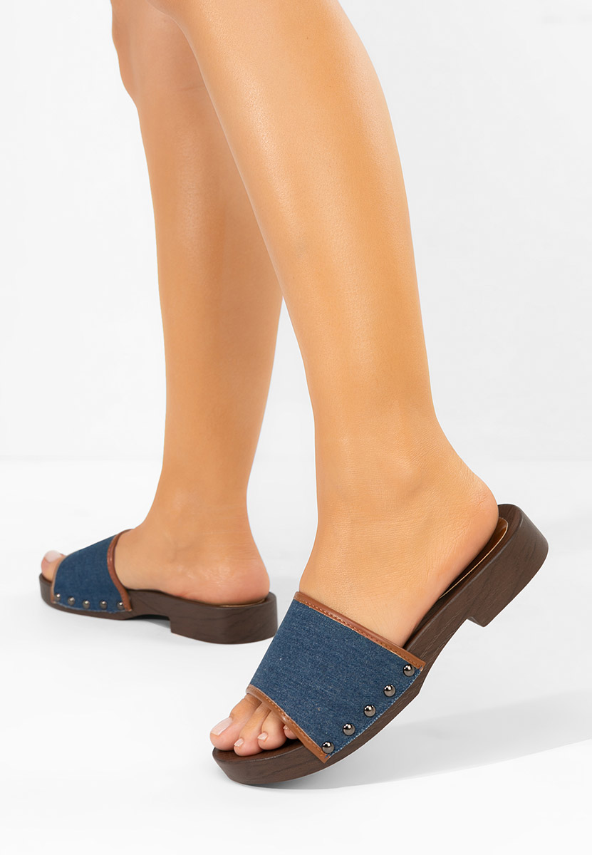 Granatowe klapki damskie Marianna V2