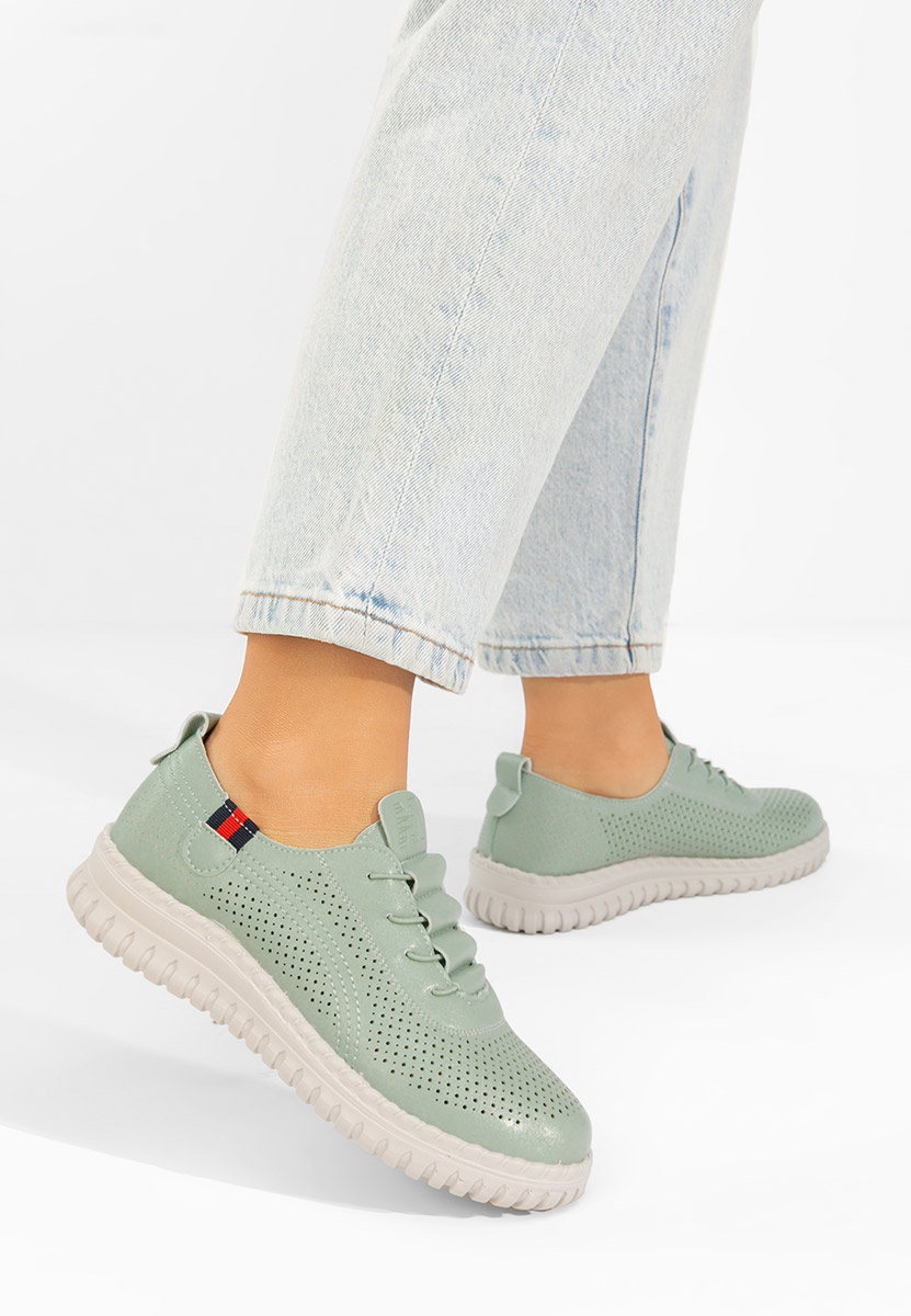 Zielone sneakersy damskie Petrina