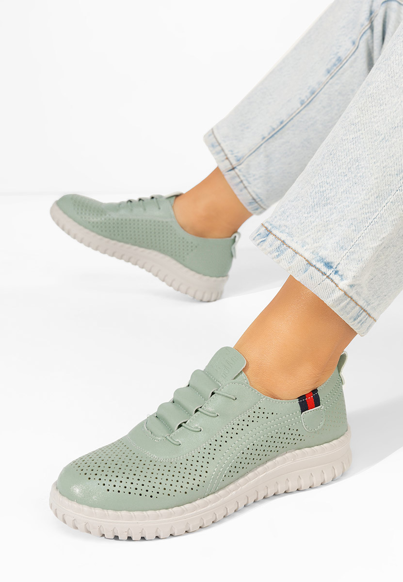 Zielone sneakersy damskie Petrina