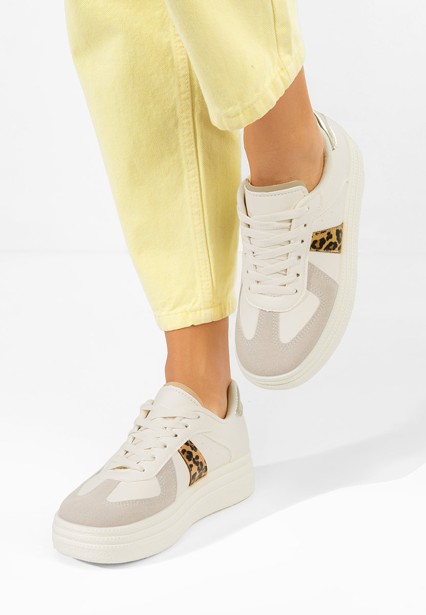 Panterkowe sneakersy na platformie Serinia