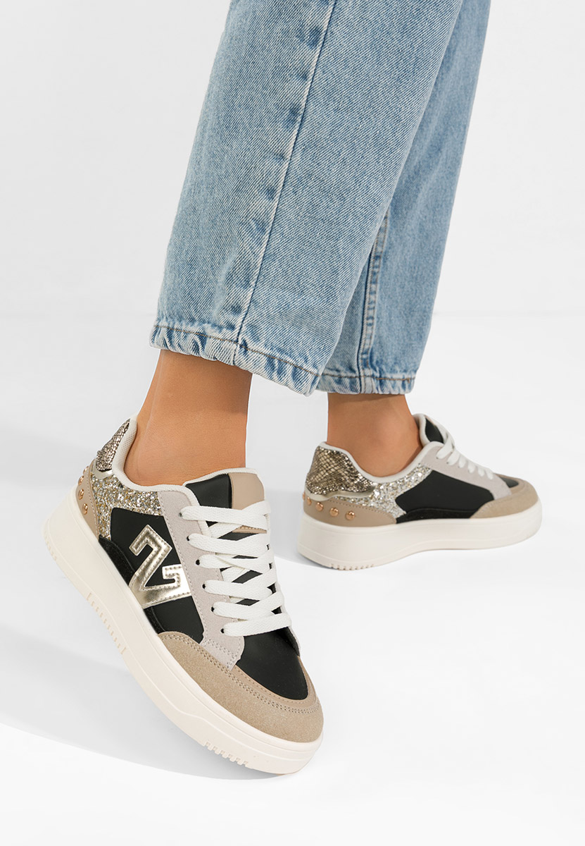 Czarne sneakersy damskie Taunya