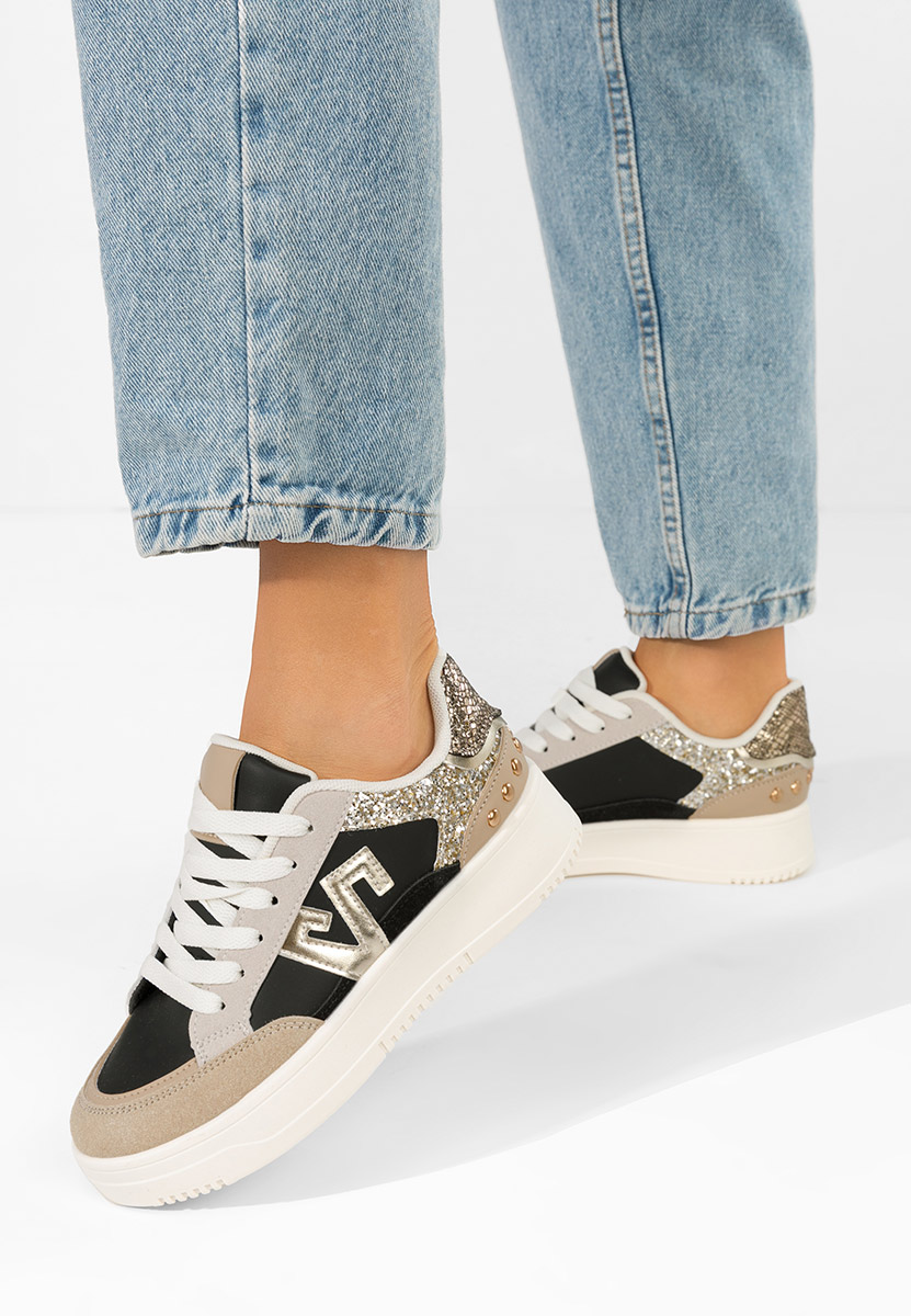 Czarne sneakersy damskie Taunya