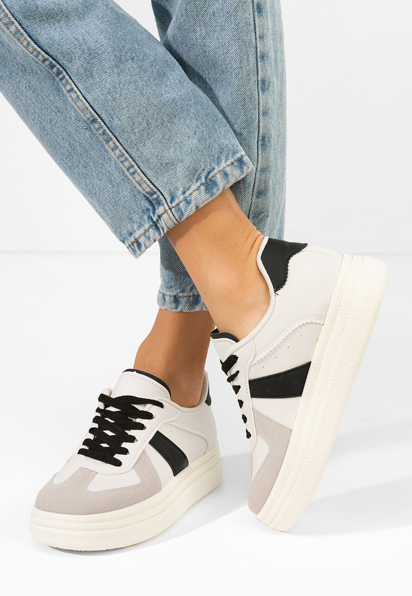 Białe sneakersy na platformie Serinia V4