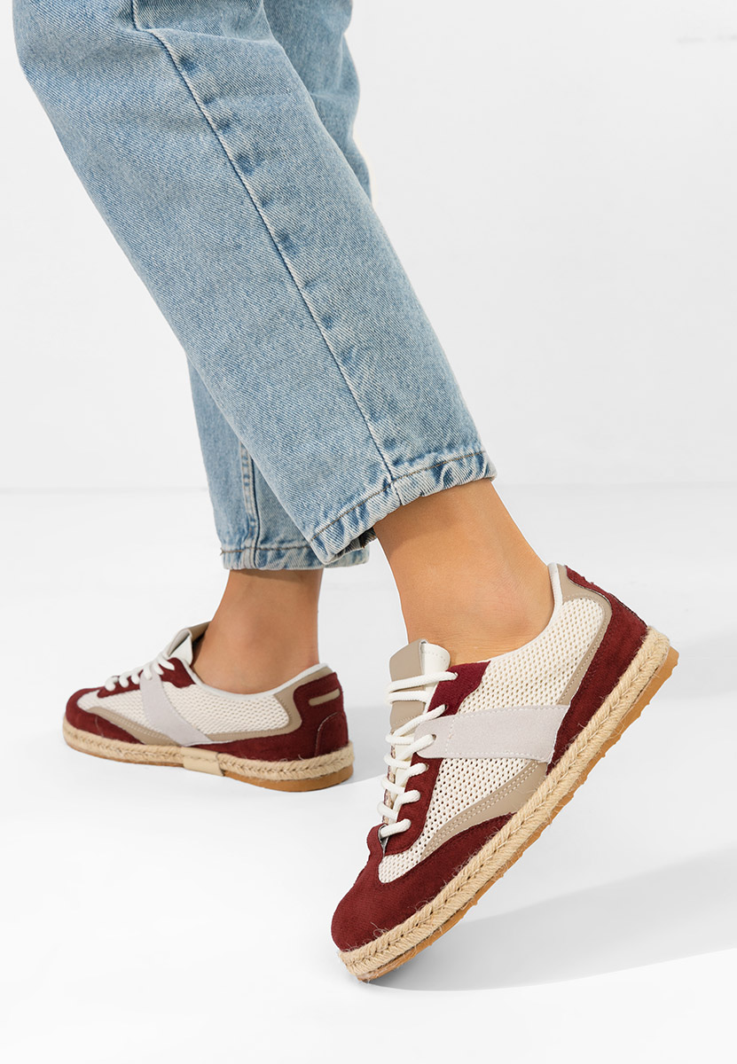 Bordowe sneakersy damskie Dianka