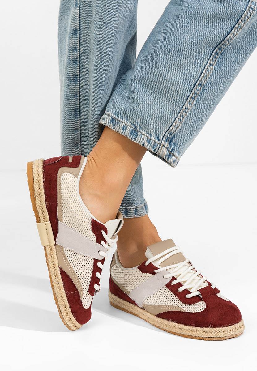 Bordowe sneakersy damskie Dianka